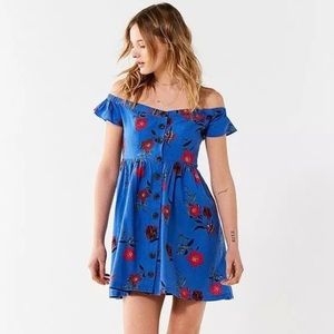 Amelie off-the-shoulder Button-down Dress